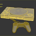 Sony Classic Game Console Unit With Dual Controllers And Disc Drive